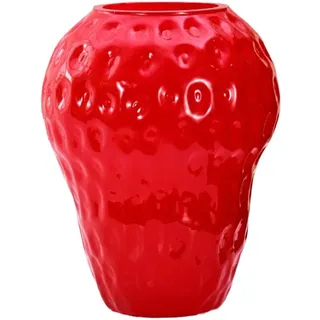 Ruby Pastoral „erdbeere“ Kleine Rote Vase (1 Stück) – Dekorative Vase Aus Farbenfroher Keramik Für Das Wohnzimmer.