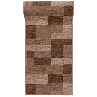 Mazovia Läufer Läufer Teppichläufer Brücke - Vorzimmer Küche - Beige, 100 x 300 cm, Kurzflor, Rutschfest, Meterware, Verschiedene Größen beige|braun 100 x 300 cm