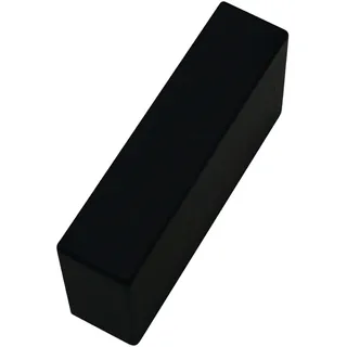 Gardinenstangen-Endstück "Endkappe", schwarz (schwarz, matt), 2 Stk., SCHÖNER WOHNEN-KOLLEKTION, Gardinenstangenendstücke, Gardinenstangen-Endstück, Serie Einzelprogramm Matteo rechteckig