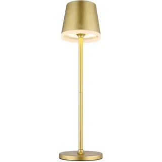 GLOBO Außenleuchte Metall goldfarben H 41 cm 2 Höhen möglich LED 0,06 W warmweiß
