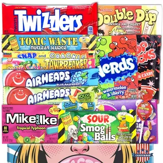 Amerikanische Süßigkeiten Box | USA American Candy Box | USA Import | Geschenkbox zum Geburtstag | Süße Überraschung | Urlaubs Sweets | Candym...