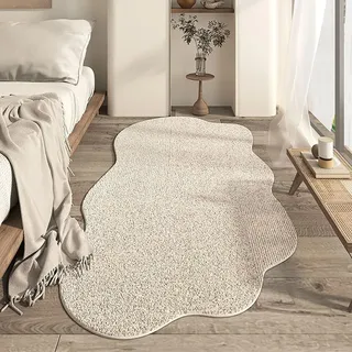 Weicher Kaschmir-Teppich – Wolkenform, waschbar, rutschfeste Unterseite, unregelmäßiges Design, gemütliche Heimdekoration, pflegeleicht, perfekt für Wohnzimmer und Schlafzimmer