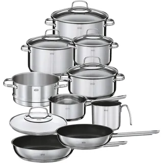RÖSLE ELEGANCE Topfset 10-Tlg., 6 Hochwertige Kochtöpfe, 1 Dämpfeinsatz, 2 Bratp