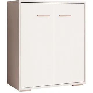 MB Muebles Bonitos | Sideboard Wohnzimmer möbel | Aufbewahrungsschrank | Kleiner Schränk | Breite 60 x Höhe 71 x Tiefe 30 cm | Modern | Farbe Weiß | Lander L2