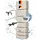 Slim Wandtank Set 2 x 350 l inkl. Doppelauslaufhahn + Fallrohranschluss sandbeige