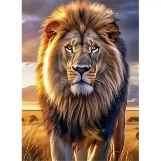 WUJIEJ Diamant Painting Erwachsene,Diamond Painting Bilder,Diamants Painting Erwachsene Für Home Wand Decor,Frauen Geschenk. (lion)
