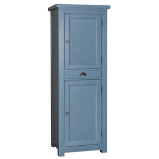 Casa Padrino Landhausstil Küchenschrank mit 2 Türen und Schublade Blau 67 x 50 x H. 180 cm - Küchenmöbel
