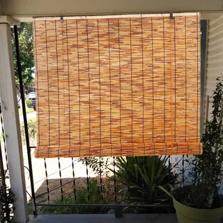 Rollo Bambus 110cm Breit Wetterfest Bambusrollo Jalousien für Balkon Fenster 80 100 120 160cm BreitNatur Wasserdicht Bambus Rollo Holz Rollo Jalousien Raffrollo ( Color : 100cm Breit , Size : 230cm Ho