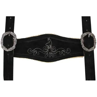 German Wear Hosenträger GW800-HT Hosenträger Stegträger für Trachten Lederhosen H-Träger schwarz