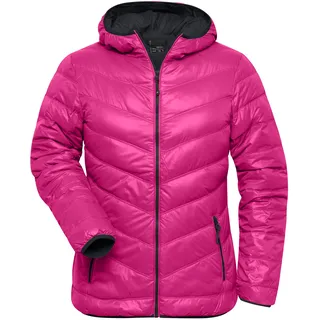 James & Nicholson Damen Daunenjacke ultraleicht - Farbe: grau, pink - Größe M