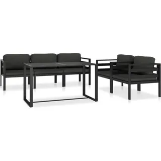 vidaXL Garten-Lounge-Set 6-tlg. Aluminium anthrazit