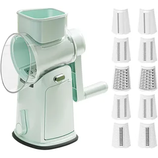 schneider - Verstellbar hobels Mandoline Vegetable Slicer, hobels mit 5 Edelstahl Austauschbaren Trommelklingen | Küchenhelfer Handgriff für Karotte Zwiebel Käse Kartoffel