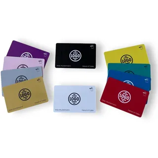 NFC Visitenkarte mit QR Code | Digitale Visitenkarte mit Druck aus robustem PVC Material | zum einfachen Weitergeben der Kontaktdaten ohne App | Kompatibel mit iOS & Android (1)