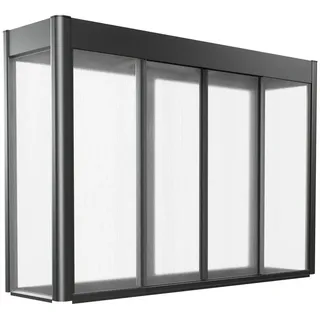 Biohort Gewächshausaufsatz Florentina für HochBeet 2m x 0,5m Dunkelgrau-Metallic