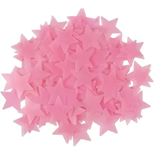 Poejetag Dreidimensionale 3D Wandaufkleber Dekoration voller Sterne fluoreszierende Sterne Aufkleber leuchtende Sterne Aufkleber für Zuhause Wandaufkleber Kunstdekoration 100 Stück Rot