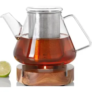Orient Teekanne/Stövchen Tuto Glas/Edelstahl-Teefilter