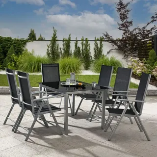 Juskys Milano Set 7-tlg. silbergrau