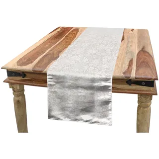 ABAKUHAUS Elfenbein Tischläufer, Frühlings-Blüten-Feld, Esszimmer Küche Rechteckiger Dekorativer Tischläufer, 40 x 180 cm, Beige Weiß