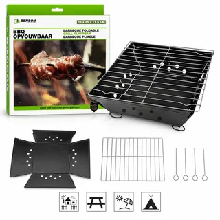 Klappgrill BBQ Faltbar Tragbar Mini Grill Camping Picknick Holzkohle kompakt✅