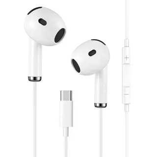 USB C Kopfhörer mit Kabel In Ear, Apple MFi Zertifiziert Kopfhörer für iPhone 17/16/15 Serie, Samsung Galaxy S23/S22/S21 Ultra, Hi-Fi Stereo Kabelkopfhörer USBC, Earpods USB C