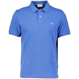 Gant Poloshirt Herren Piqué-Poloshirt SHIELD Regular Fit (1-tlg) blau M