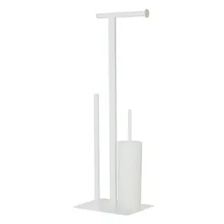 Sealskin WC-Garnitur Square 362373610, mit Ersatzrollenhalter, Metall weiß