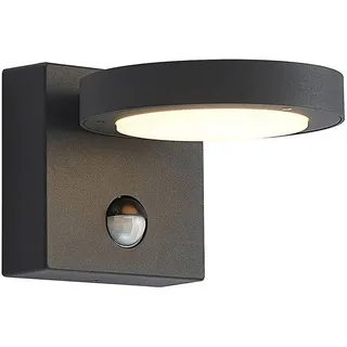 LUCANDE Außenwandleuchte Aluminium 19,2 cm x 14,5 cm x 11,8 cm mit Bewegungsmelder schwarz