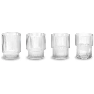 Ferm Living - Ripple Trinkgläser (4er-Set), clear