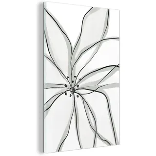 Famanu Glasbild Abstrakte Blumen - Wanddekoration aus Glas - 80x120 cm - Multicolor