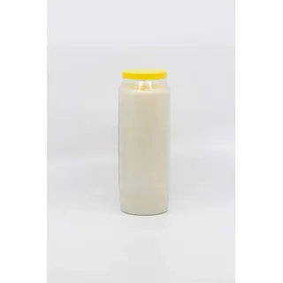 Ewiglichtölkerzen in weiß, transparent, 100% Pflanzenöl, Nr. 9, lange Brenndauer bis zu 9 Tage, Grabkerzen, Grablichter, für Grablaterne, Grablampe, Grableuchte zur Grabgestaltung