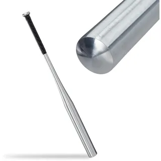 Relaxdays Baseballschläger Aluminium Schwarz,Silber