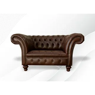 JVmoebel Chesterfield-Sessel Lounge Sessel Braun aus Stoff-Leder mit hochwertiger Polsterung (Packung, Relaxsessel), Made in Europa braun