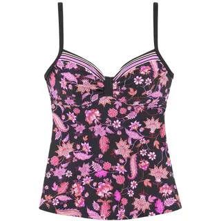 LASCANA Bügel-Tankini-Top Damen schwarz-pink Gr.42 Cup B