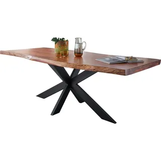 Esstisch Massivholztisch massiv Akazie lackiert 180 x 90 cm - TIM - Die Möbelfundgrube - Naturbelassen