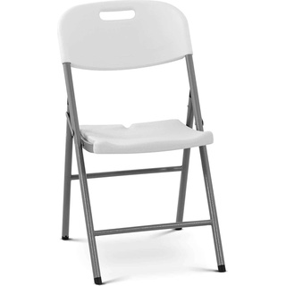 Royal Catering, Gartenstühle, Klappstuhl Faltstuhl Stuhl klappbar 180 kg Stahl Polyethylen weiß outdoor
