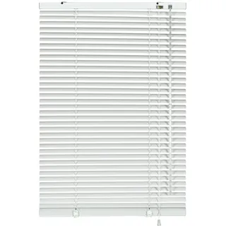 Deco Company Alu-Jalousie ohne Bohren, Zum Klemmen, Inkl. Klemmträgern, Sichtschutz, Lichtschutz, Blendschutz, Aluminium-Jalousie, Weiß, 50 x 130 cm