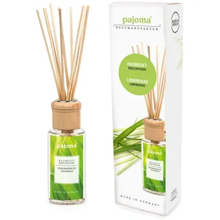 pajoma® Raumduft 100 ml inkl. Duftstäbchen, Lemongras 0,1 l Flüssigkeit