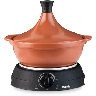 h.koenig Tajine-Elektrotopf 3 l orange/schwarz