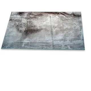 Funkenschutzplatte Glas Kaminofen Beton Grau 90 cm Kamin Platte Bodenplatte Glasplatte für Grill Unterlegplatte Glas für Feuerstelle