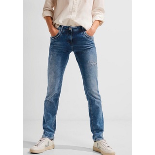 Cecil Slim-fit-Jeans mit Detroyed-Effekten blau 26