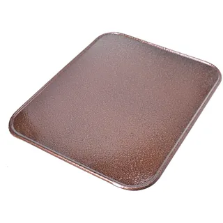 Aqbau® Kaminofen Bodenplatte - Bodenschutz für Feuerstellen, Kaminplatte, Kaminbodenplatte Ofen-Bodenblech Kaminöfen - Robuste Unterlegplatte - Pulverbeschichtung Stahl (Alt Kupfer, 41 x 48 cm)