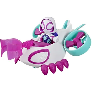 Marvel Ghost-Spider Helikopter Spielzeug mit Action-Figur 7,6 cm