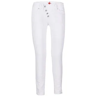 Buena Vista Slim Fit Hose mit verkürztem Schnitt Modell Malibu Weiss, S
