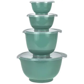 Rosti Rührschüssel Set 4tlg. mit Deckel "Margrethe" türkis (nordic green) 0,25+0,5+1,5+3,0L