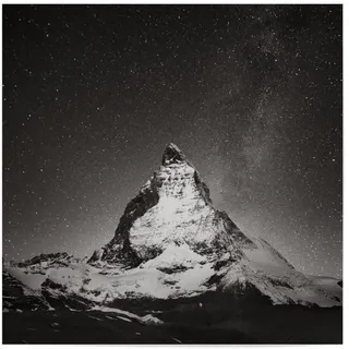 artboxONE Poster 20x20 cm Berge Reise Matterhorn 2" - Bild Matterhorn Astro astrofotografie
