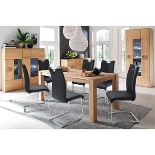 MCA Furniture Artos 2 St. Echtlederbezug schwarz