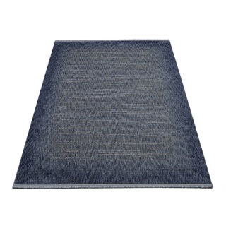Teppich MUSTERRING "MEMPHIS" Teppiche Gr. B/L: 160 cm x 230 cm, 8 mm, 1 St., blau (jeans) Esszimmerteppiche