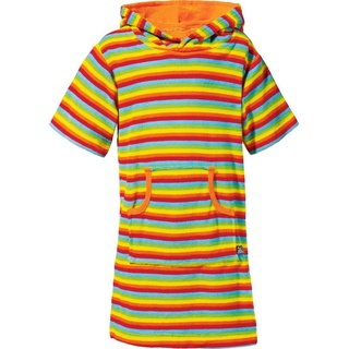 Erwin Müller Kinderbademantel Kinder-Poncho Streifen, Rückenlänge: 84 cm, Frottier, mit Kapuze, default, Leichtfrottier Streifen bunt Rückenlänge: 84 cm | 146/152