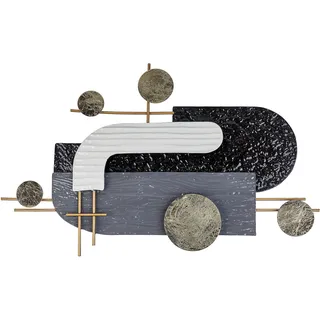 Beliani Wanddekoration Metall Schwarz/Gold 86x55 cm