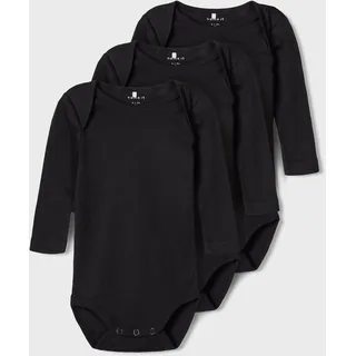 NAME IT Body NBNBODY 3P LS SOLID NOOS (Packung, 3-tlg) schwarz 86
